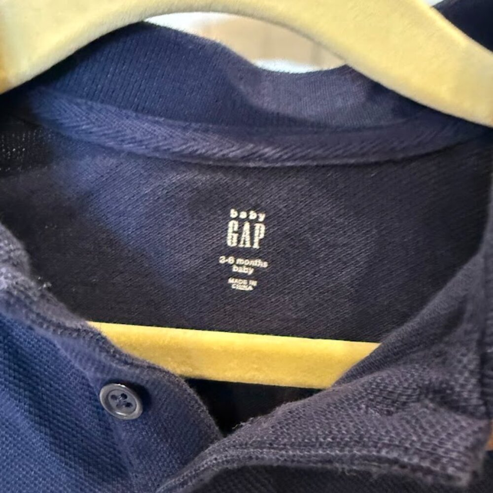 Baby Gap Polo Short Sleeve Bodysuit 3-6M - Picture 2 of 2
